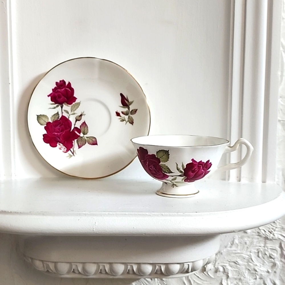 Sandford Fine Bone China Teacup And Saucer Made in England rare find